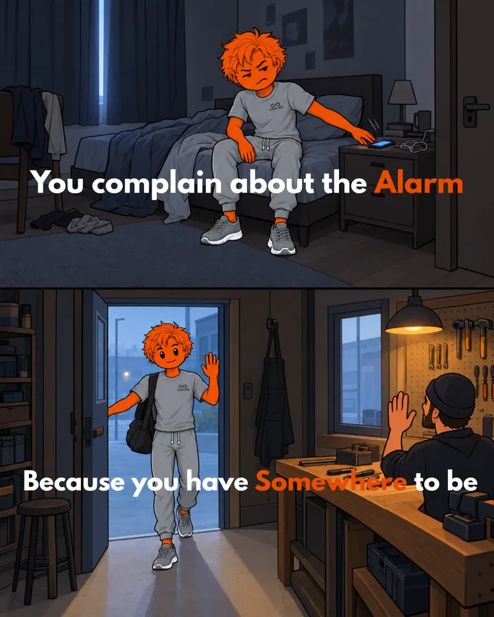 "You complain about the alarm", slide 1
